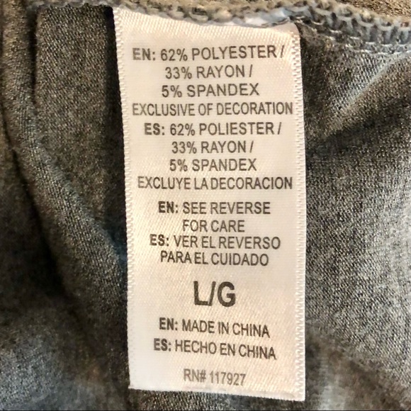 Reebok Women’s Gray Athletic Workout Tank Top With Large / Drop Armholes Size L - Picture 9 of 10